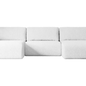 Narożnik z funkcją spania i pojemnikiem KLEEA-U – 347x143x83cm Biały 487590 Narożnik z funkcją spania i pojemnikiem KLEEA-U – 347x143x83cm Biały 487590