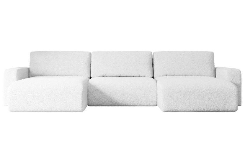 Narożnik z funkcją spania i pojemnikiem KLEEA-U - 347x143x83cm Biały 487590