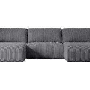 Narożnik z funkcją spania i pojemnikiem KLEEA-U – 347x143x83cm Ciemny szary 487678 Narożnik z funkcją spania i pojemnikiem KLEEA-U – 347x143x83cm Ciemny szary 487678
