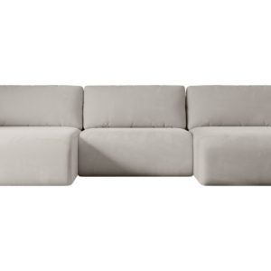 Narożnik z funkcją spania i pojemnikiem KLEEA-U 347x143x83cm Jasny brązowy 487614 Narożnik z funkcją spania i pojemnikiem KLEEA-U 347x143x83cm Jasny brązowy 487614