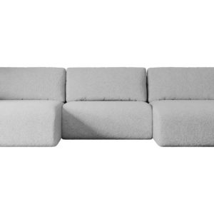 Narożnik z funkcją spania i pojemnikiem KLEEA-U – 347x143x83cm Jasny szary 487616 Narożnik z funkcją spania i pojemnikiem KLEEA-U – 347x143x83cm Jasny szary 487616