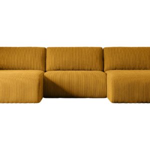Narożnik z funkcją spania i pojemnikiem KLEEA-U – 347x143x83cm Żółty 487642 Narożnik z funkcją spania i pojemnikiem KLEEA-U – 347x143x83cm Żółty 487642