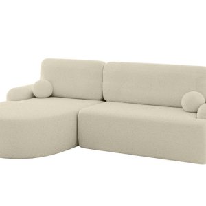 Narożnik z funkcją spania i pojemnikiem LIRA-L – 264x172x89cm Beż 930337 Narożnik z funkcją spania i pojemnikiem LIRA-L – 264x172x89cm Beż 930337