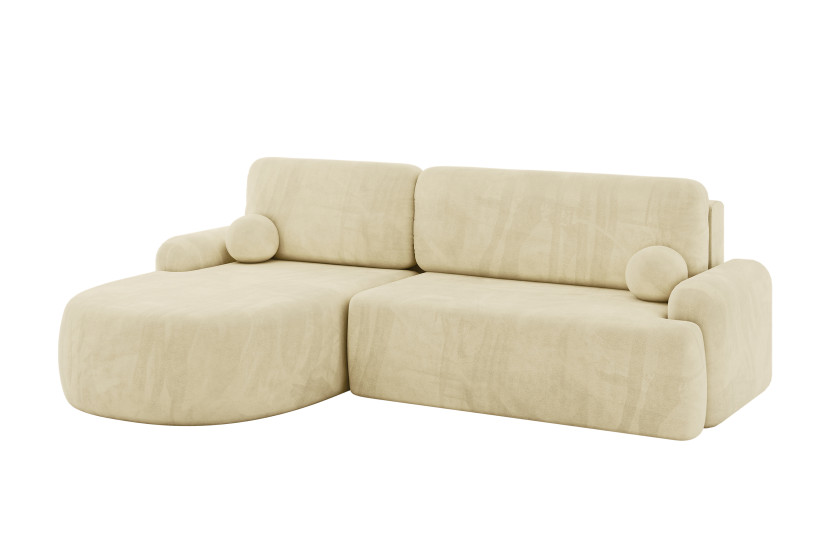 Narożnik z funkcją spania i pojemnikiem LIRA-L - 264x172x89cm Beż 930351