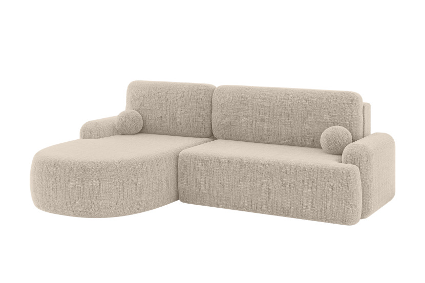 Narożnik z funkcją spania i pojemnikiem LIRA-L - 264x172x89cm Beż 930379