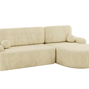 Narożnik z funkcją spania i pojemnikiem LIRA-L – 264x172x89cm Beż 930397 Narożnik z funkcją spania i pojemnikiem LIRA-L – 264x172x89cm Beż 930397