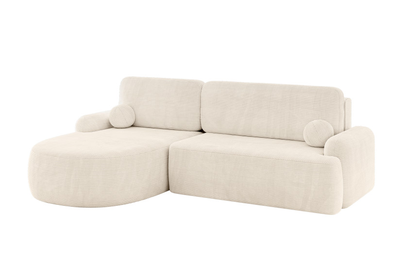 Narożnik z funkcją spania i pojemnikiem LIRA-L - 264x172x89cm Beż 930398