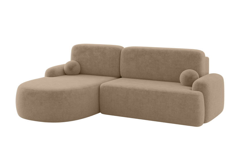 Narożnik z funkcją spania i pojemnikiem LIRA-L - 264x172x89cm Beż 964653
