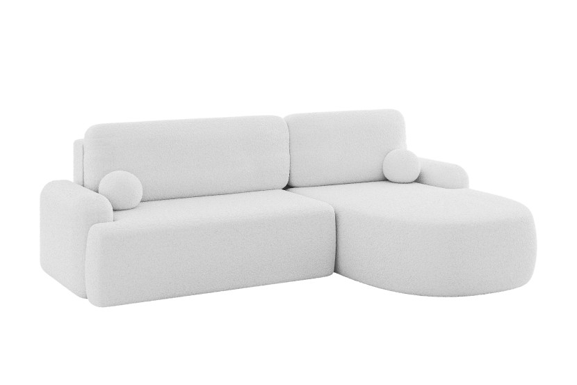 Narożnik z funkcją spania i pojemnikiem LIRA-L - 264x172x89cm Biały 930415