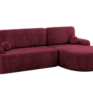 Narożnik z funkcją spania i pojemnikiem LIRA-L – 264x172x89cm Bordowy 930338 Narożnik z funkcją spania i pojemnikiem LIRA-L – 264x172x89cm Bordowy 930338