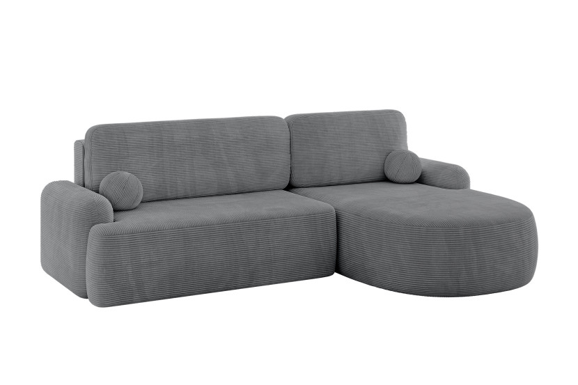 Narożnik z funkcją spania i pojemnikiem LIRA-L - 264x172x89cm Ciemnoszary 930341