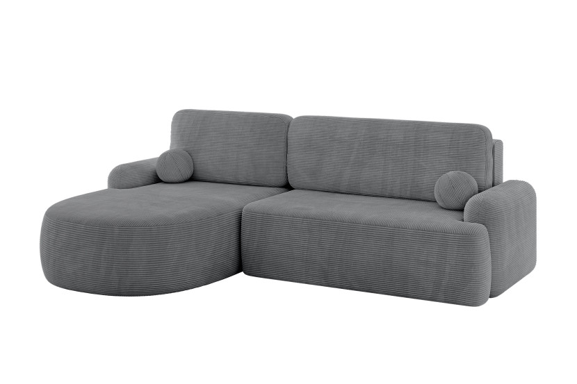 Narożnik z funkcją spania i pojemnikiem LIRA-L - 264x172x89cm Ciemnoszary 930358