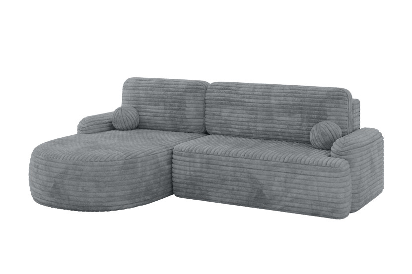 Narożnik z funkcją spania i pojemnikiem LIRA-L - 264x172x89cm Ciemnoszary 930330