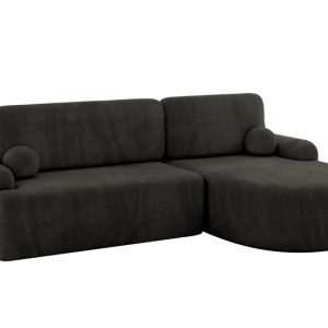 Narożnik z funkcją spania i pojemnikiem LIRA-L – 264x172x89cm Czarny 930346 Narożnik z funkcją spania i pojemnikiem LIRA-L – 264x172x89cm Czarny 930346