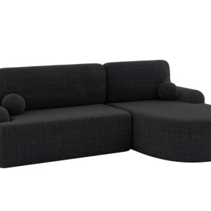 Narożnik z funkcją spania i pojemnikiem LIRA-L – 264x172x89cm Czarny 930405 Narożnik z funkcją spania i pojemnikiem LIRA-L – 264x172x89cm Czarny 930405