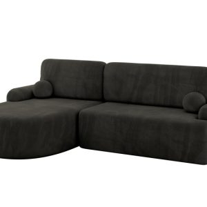 Narożnik z funkcją spania i pojemnikiem LIRA-L – 264x172x89cm Czarny 930418 Narożnik z funkcją spania i pojemnikiem LIRA-L – 264x172x89cm Czarny 930418