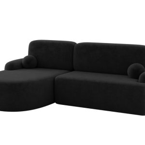 Narożnik z funkcją spania i pojemnikiem LIRA-L – 264x172x89cm Czarny 964673 Narożnik z funkcją spania i pojemnikiem LIRA-L – 264x172x89cm Czarny 964673
