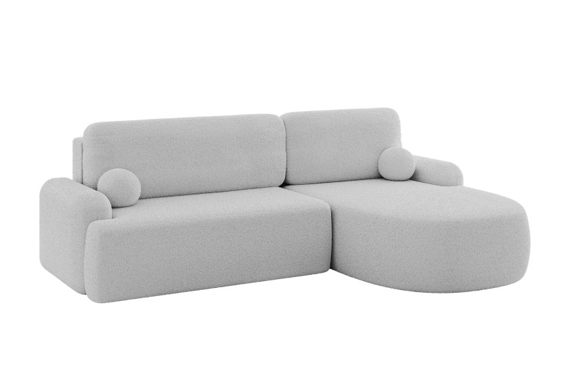 Narożnik z funkcją spania i pojemnikiem LIRA-L - 264x172x89cm Jasnoszary 930352
