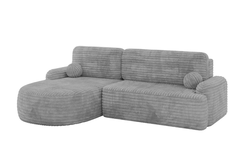 Narożnik z funkcją spania i pojemnikiem LIRA-L - 264x172x89cm Jasnoszary 930399