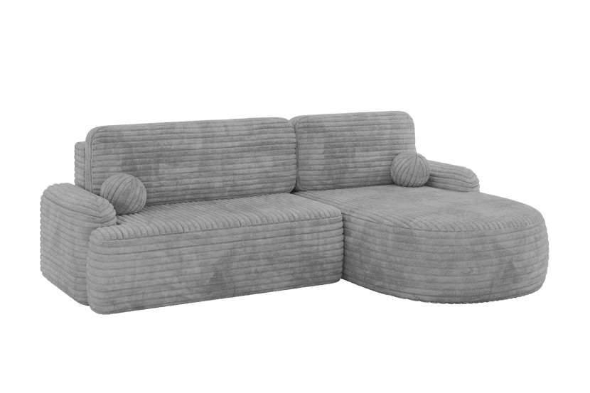 Narożnik z funkcją spania i pojemnikiem LIRA-L - 264x172x89cm Jasnoszary 930412