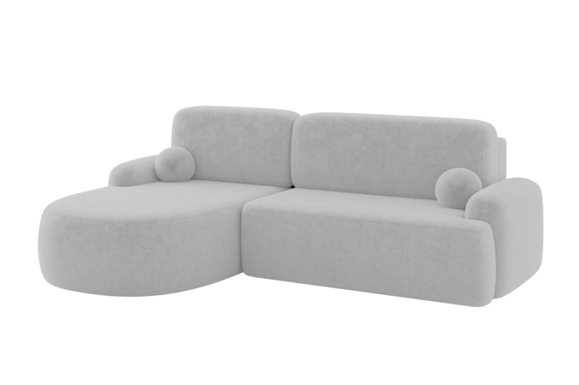 Narożnik z funkcją spania i pojemnikiem LIRA-L - 264x172x89cm Jasnoszary 964671