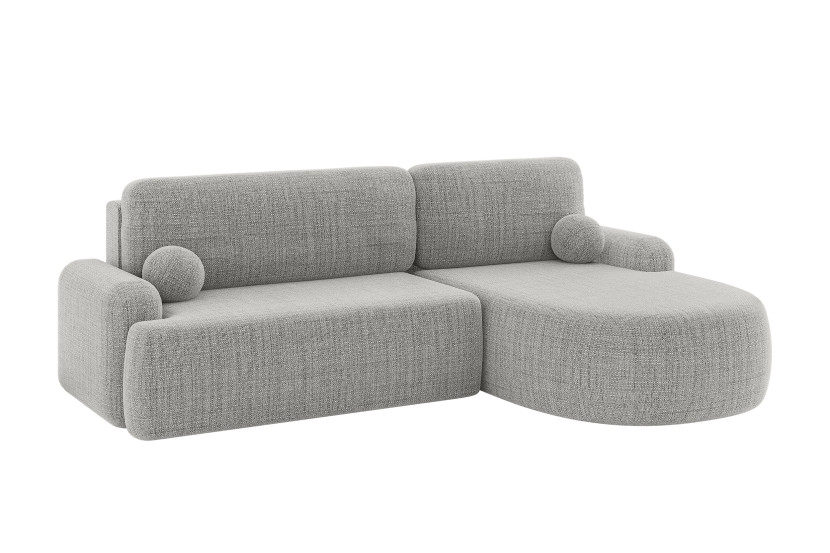 Narożnik z funkcją spania i pojemnikiem LIRA-L - 264x172x89cm Jasnoszary 930327