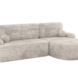 Narożnik z funkcją spania i pojemnikiem LIRA-L – 264x172x89cm Kremowy 930384 Narożnik z funkcją spania i pojemnikiem LIRA-L – 264x172x89cm Kremowy 930384
