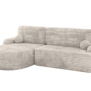 Narożnik z funkcją spania i pojemnikiem LIRA-L – 264x172x89cm Kremowy 930407 Narożnik z funkcją spania i pojemnikiem LIRA-L – 264x172x89cm Kremowy 930407