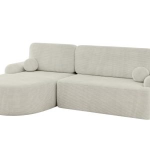 Narożnik z funkcją spania i pojemnikiem LIRA-L – 264x172x89cm Kremowy 930349 Narożnik z funkcją spania i pojemnikiem LIRA-L – 264x172x89cm Kremowy 930349