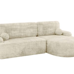 Narożnik z funkcją spania i pojemnikiem LIRA-L – 264x172x89cm Kremowy 930409 Narożnik z funkcją spania i pojemnikiem LIRA-L – 264x172x89cm Kremowy 930409