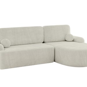 Narożnik z funkcją spania i pojemnikiem LIRA-L – 264x172x89cm Kremowy 930419 Narożnik z funkcją spania i pojemnikiem LIRA-L – 264x172x89cm Kremowy 930419