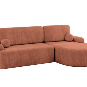 Narożnik z funkcją spania i pojemnikiem LIRA-L – 264x172x89cm Morelowy 930378 Narożnik z funkcją spania i pojemnikiem LIRA-L – 264x172x89cm Morelowy 930378