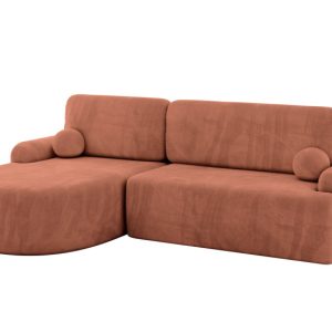 Narożnik z funkcją spania i pojemnikiem LIRA-L – 264x172x89cm Morelowy 930345 Narożnik z funkcją spania i pojemnikiem LIRA-L – 264x172x89cm Morelowy 930345