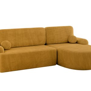 Narożnik z funkcją spania i pojemnikiem LIRA-L – 264x172x89cm Musztardowy 930375 Narożnik z funkcją spania i pojemnikiem LIRA-L – 264x172x89cm Musztardowy 930375