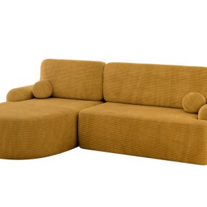 Narożnik z funkcją spania i pojemnikiem LIRA-L – 264x172x89cm Musztardowy 930321 Narożnik z funkcją spania i pojemnikiem LIRA-L – 264x172x89cm Musztardowy 930321