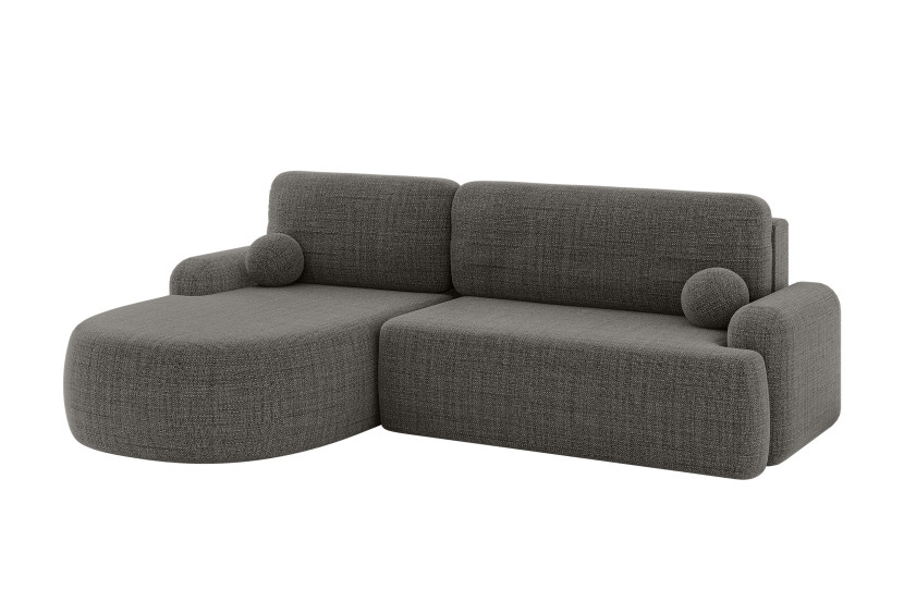 Narożnik z funkcją spania i pojemnikiem LIRA-L - 264x172x89cm Szary 930385