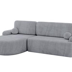 Narożnik z funkcją spania i pojemnikiem LIRA-L – 264x172x89cm Szary 930394 Narożnik z funkcją spania i pojemnikiem LIRA-L – 264x172x89cm Szary 930394