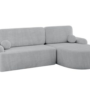 Narożnik z funkcją spania i pojemnikiem LIRA-L – 264x172x89cm Szary 930403 Narożnik z funkcją spania i pojemnikiem LIRA-L – 264x172x89cm Szary 930403