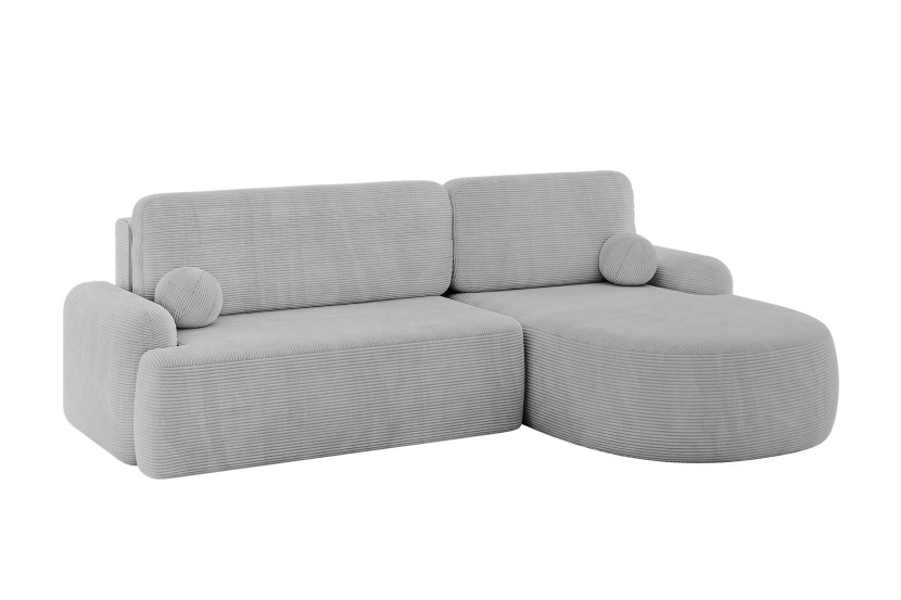 Narożnik z funkcją spania i pojemnikiem LIRA-L - 264x172x89cm Szary 930403