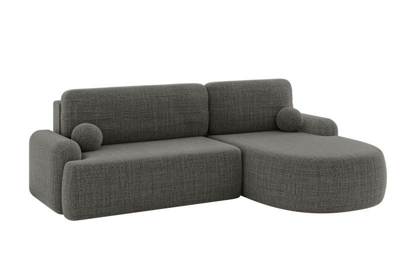Narożnik z funkcją spania i pojemnikiem LIRA-L - 264x172x89cm Szary 930417