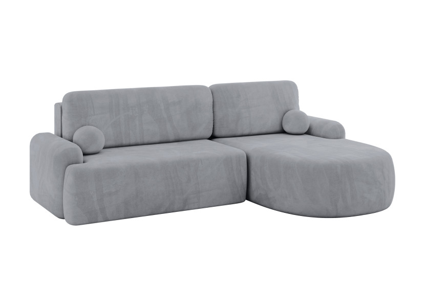 Narożnik z funkcją spania i pojemnikiem LIRA-L - 264x172x89cm Szary 930421