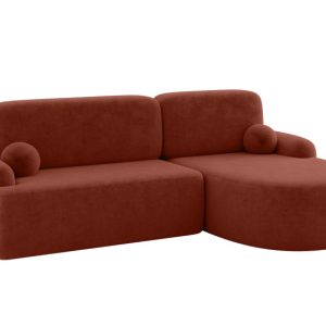 Narożnik z funkcją spania i pojemnikiem LIRA-L – 264x172x89cm Terakota 964659 Narożnik z funkcją spania i pojemnikiem LIRA-L – 264x172x89cm Terakota 964659