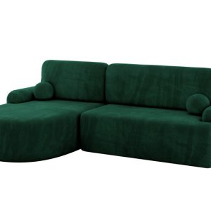 Narożnik z funkcją spania i pojemnikiem LIRA-L – 264x172x89cm Zielony 930350 Narożnik z funkcją spania i pojemnikiem LIRA-L – 264x172x89cm Zielony 930350