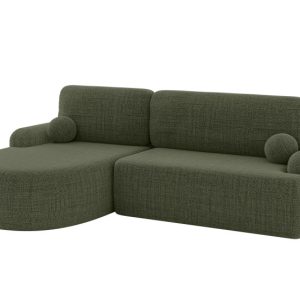 Narożnik z funkcją spania i pojemnikiem LIRA-L – 264x172x89cm Zielony 930357 Narożnik z funkcją spania i pojemnikiem LIRA-L – 264x172x89cm Zielony 930357