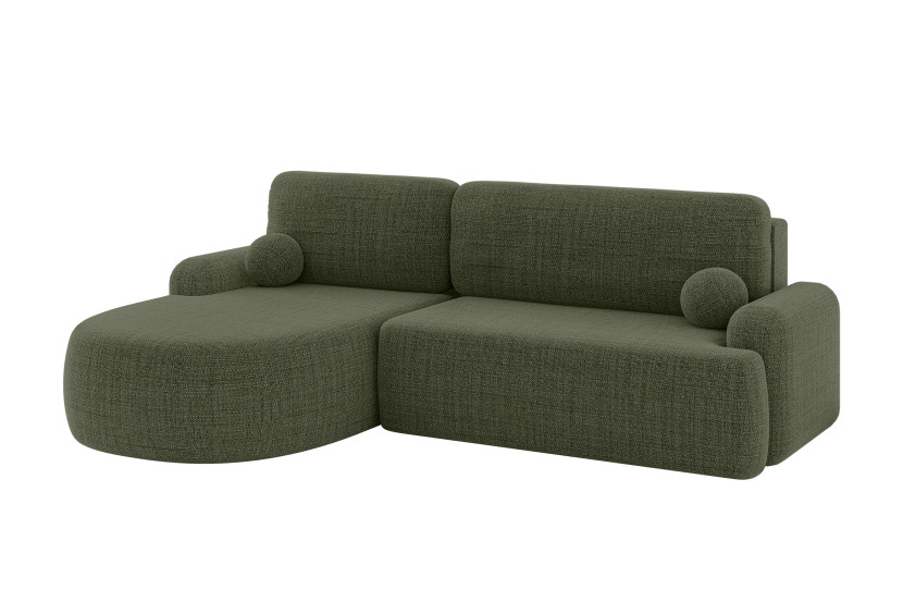Narożnik z funkcją spania i pojemnikiem LIRA-L - 264x172x89cm Zielony 930357