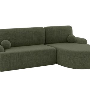 Narożnik z funkcją spania i pojemnikiem LIRA-L – 264x172x89cm Zielony 930339 Narożnik z funkcją spania i pojemnikiem LIRA-L – 264x172x89cm Zielony 930339