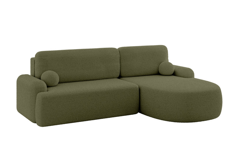 Narożnik z funkcją spania i pojemnikiem LIRA-L - 264x172x89cm Zielony 930380