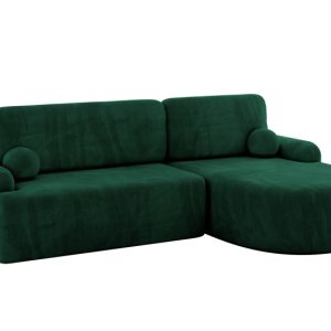 Narożnik z funkcją spania i pojemnikiem LIRA-L – 264x172x89cm Zielony 930392 Narożnik z funkcją spania i pojemnikiem LIRA-L – 264x172x89cm Zielony 930392