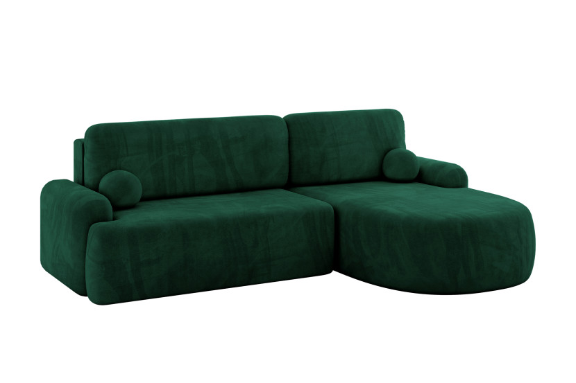 Narożnik z funkcją spania i pojemnikiem LIRA-L - 264x172x89cm Zielony 930392