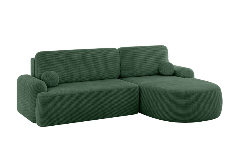 Narożnik z funkcją spania i pojemnikiem LIRA-L - 264x172x89cm Zielony 930395